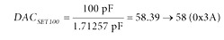 Calculating required CapDAC setting equation 2